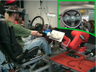 Mixed Reality seating-buck for the validation of a design concept of car interior. (VPLab)